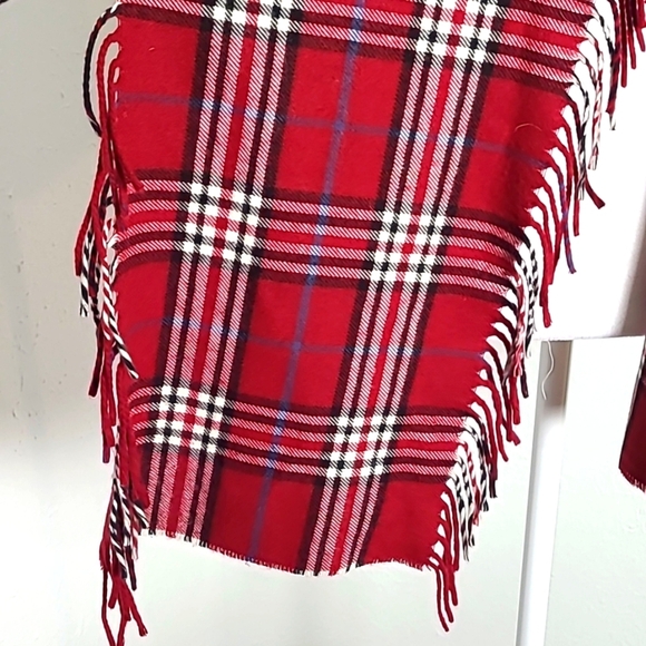 COPY - Preston & York Red, Black & White Plaid Scarf with Fringe on each Side - Picture 5 of 8